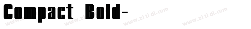 Compact Bold字体转换